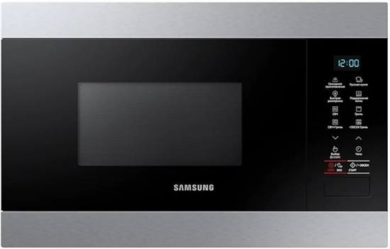 Микроволновая печь Samsung MG22M8074AT/BW, встраиваемая, 22л, 850Вт, черный - фото 44696