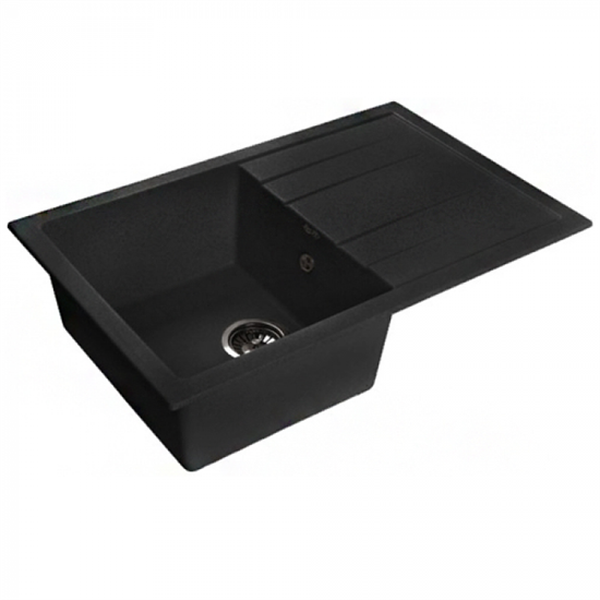 GranFest QUADRO GF-Q-650 L, мойка, мрамор, черный - фото 45626