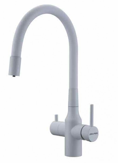 Смеситель для кухни Paulmark Salix белый матовый Sa213419-431 - фото 45765