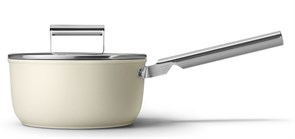 Smeg CKFS2011CRM сотейник с крышкой, 42,3х21,5х10 см, кремовый матовый