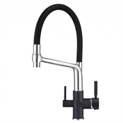 Смеситель Granula GR-0083 0083sv, для кухонной мойки, с подключением к фильтру, шварц