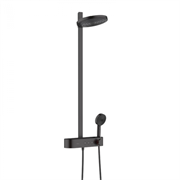 Душевая система Hansgrohe Pulsify 24240670 S, Showerpipe 260 2jet термостатическая ShowerTablet Select 400, черный матовый