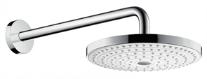 Верхний душ Hansgrohe Raindance Select 26466400, 24х24 см, 2 режима струи, с держателем, белый/хром