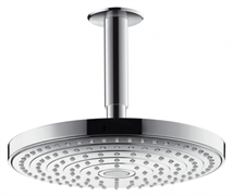 Верхний душ Hansgrohe Raindance Select 26469000 EcoSmart, 24х24 см, 2 режима струи, с держателем