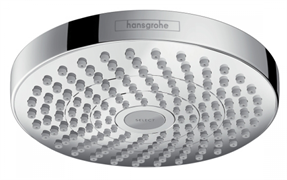 Верхний душ Hansgrohe Croma Select S 180 2 jet 26522000, 18х18 см, 2 типа струи, без держателя, цвет хром