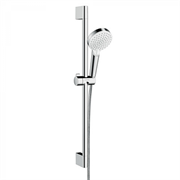Душевой гарнитур Hansgrohe Crometta Vario 26532400, штанга 65 см, 2 режима струи, корпус хром, лицевая часть белая