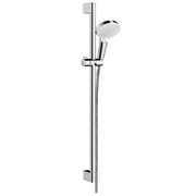 Душевой гарнитур Hansgrohe Crometta Vario 26536400, штанга 90 см, корпус хром, 2 режима струи, лицевая часть белая