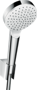 Душевой гарнитур Hansgrohe Crometta 1jet 26567400, шланг 160 см, корпус хром, лицевая часть белая, 1 режим струи