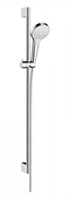 Душевой гарнитур Hansgrohe Select S Multi 90 см 26570400, корпус хром, лицевая часть белая, 3 режима струи