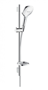 Душевой гарнитур Hansgrohe Raindance Select E120 3jet 26620400, 70 см, 3 режима струи, корпус хром, лицевая часть белая