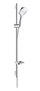Душевой гарнитур Hansgrohe Raindance Select E 120 26621400, 90 см, 3 режима струи, корпус хром, лицевая часть белая