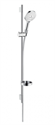 Душевой гарнитур Hansgrohe Raindance Select S 120 3jet 26631400, корпус хром, лицевая часть белая, 120 мм, 3 режима струи