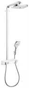 Душевая система Hansgrohe Raindance Select E 27126400 Showerpipe 300 2 jet термостатическая, белое стекло/хром