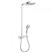 Душевая система Hansgrohe Raindance Select E 300 3jet 27127400 Showerpipe термостатическая, белый/хром