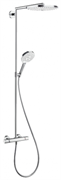 Душевая система Hansgrohe Raindance Select S 27133400 Showerpipe 300 2Jet термостатическая, белый/хром