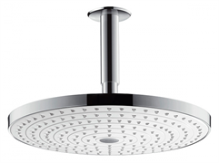 Верхний душ Hansgrohe Raindance Select 27337400, 30х30 см, 2 режима струи, с держателем, белый/хром