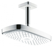 Верхний душ Hansgrohe Raindance Select E 300 2jet с потолочным подсоединением 27384400, белый/хром