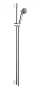 Душевой гарнитур Hansgrohe Crometta 85 Mono 27729000, штанга 90 см, корпус хром, лицевая часть серая