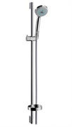 Душевой гарнитур Hansgrohe Croma 100 Multi/Unica'C 27774000, штанга 90 см, корпус хром, лицевая часть белая