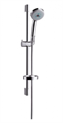 Душевой гарнитур Hansgrohe Croma 100 Multi/Unica'C 27775000, штанга 65 см, корпус хром, лицевая часть белая