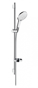 Душевой гарнитур Hansgrohe Raindance Select S 150 3iet с мыльницей 27803400, штанга 90 см, корпус хром, лицевая часть белая, 3 режима струи