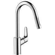 Смеситель Hansgrohe Focus 31815800 для кухни, выдвижной излив, цвет сталь