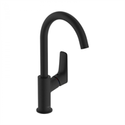 Смеситель для раковины Hansgrohe Logis 71130670 210, с донным клапаном, черный матовый