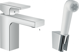 Смеситель Hansgrohe Vernis Shape 71216000 для раковины с гигиеническим душем, хром