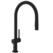 Смеситель Hansgrohe Talis 210 M54, для кухонной мойки, с вытяжным изливом, чёрный матовый, 72800670