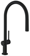 Кухонный смеситель Hansgrohe Talis M54, 72802670, с вытяжным изливом, черный матовый