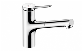 Смеситель Hansgrohe Zesis 74800000 M33 для кухонной мойки, с выдвижным изливом, хром глянцевый