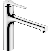 Смеситель Hansgrohe Zesis, lite 74804000, для кухонной мойки, с вытяжным изливом, цвет хром