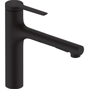 Смеситель Hansgrohe Zesis, lite 74804670, для кухонной мойки, с вытяжным изливом, цвет черный матовый