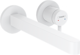 Смеситель Hansgrohe Finoris 76050700 для раковины, со сливным гарнитуром без перекрытия стока, белый матовый