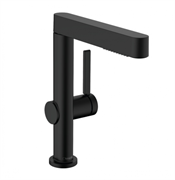 Смеситель для раковины Hansgrohe Finoris 76063670, с вытяжным изливом и донным клапаном Push-Open, черный матовый