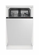 Встраиваемая посудомоечная машина Beko DIS25010,  узкая, ширина 44.8см, полновстраиваемая, загрузка 10 комплектов