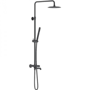 Душевая система Damixa Scandinavian Pure, термостатическая, с изливом, черный матовый, 936810300