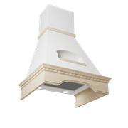Купольная вытяжка Elikor Floreale 90П-650-П3Д белый муар/дуб неокр