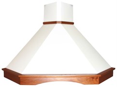Каминная вытяжка Elikor Форест 90П-650-П3Д бежевый/дуб коричневый