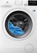 Стиральная машина Electrolux EW7WP447W, с фронтальной загрузкой, с паром, 7кг, 1400об/мин, с сушкой, инверторная,  с английской панелью управления