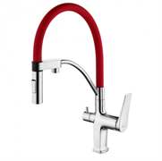 Смеситель Lemark Comfort LM3074C-Red для кухонной мойки, с подключением к фильтру, красный