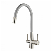 Смеситель Lemark Comfort LM3075BN-Silver, для кухни с подключением к фильтру с питьевой водой, никель/серебристый