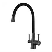 Смеситель Lemark Comfort LM3075GM для кухонной мойки, с подключением к фильтру питьевой воды, графит