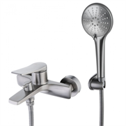 Смеситель Lemark Bronx LM3714GM для ванны и душа с душевым гарнитуром, графит
