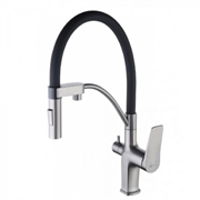Смеситель Lemark Bronx LM3761GM для кухонной мойки, графит
