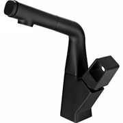 Смеситель Lemark Soul LM6008BL для кухонной мойки, с вытяжным изливом, черный
