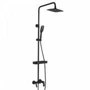 Душевая система Lemark Tropic LM7002BL, с изливом, цвет чёрный