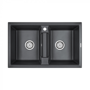 Кухонная мойка Paulmark TANDEM 80/2 PM238150-BL черный