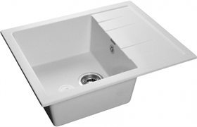 GranFest QUADRO GF-Q-650 L, мойка, мрамор, иней