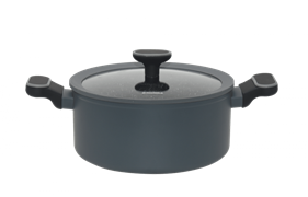Кастрюля MAUNFELD Frida MCS29FA02DG, 2.9л, с крышкой,  черный